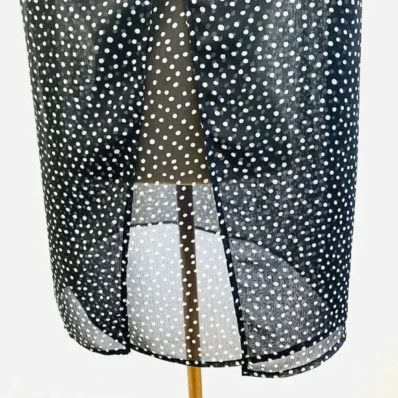 CASLON Women Sleeveless Pullover Polka-Dots Sheer Casual Shirt Top Size Medium - Picture 7 of 12